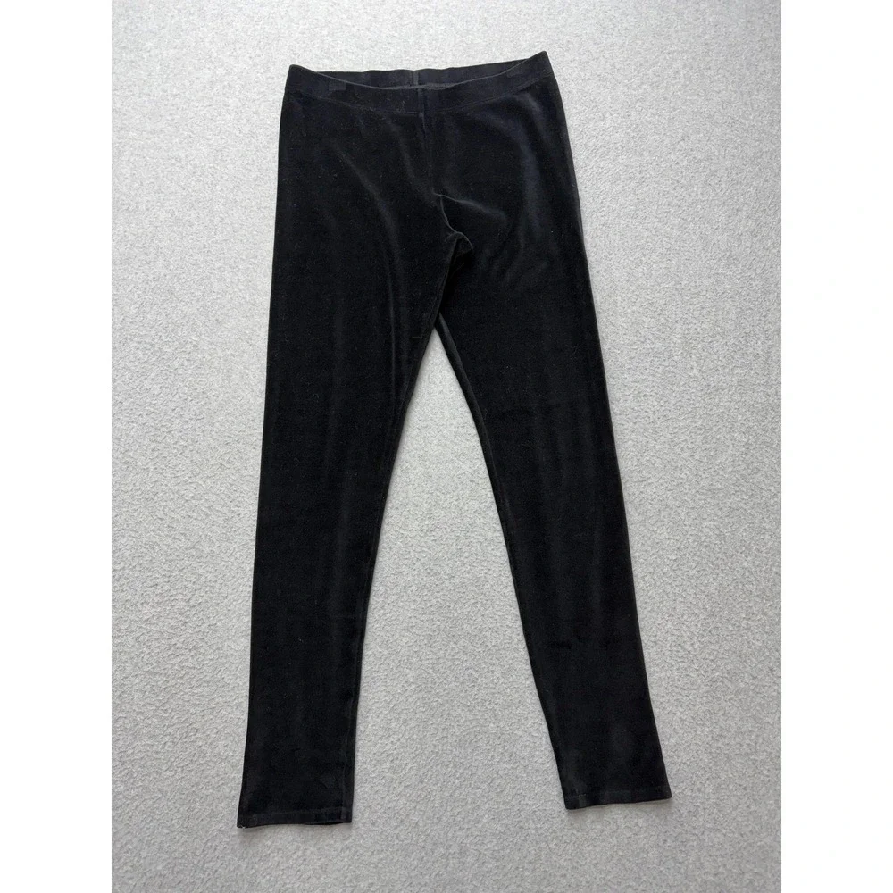 Boden Pants Girls 15-16Y Black Velour Leggings Stretch Pull On Made in Portugal‎